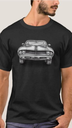 Camiseta unissex Muscle Car preta