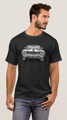 Camiseta unissex Muscle Car preta